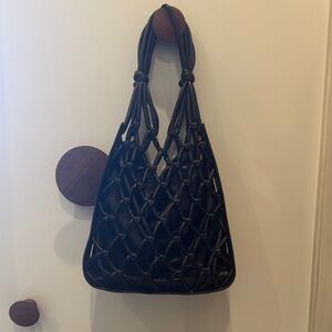 Boss Black Quilted Tote Bag with Plush Finish